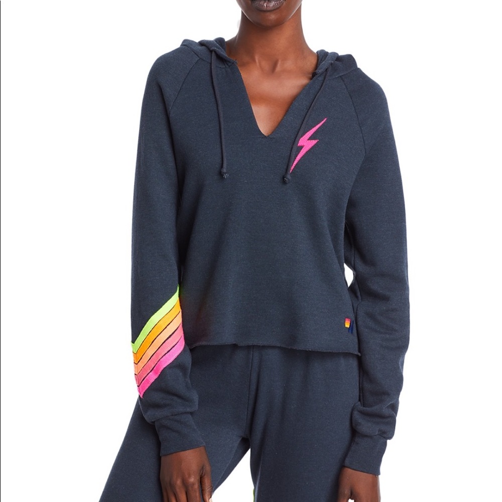 NEW Aviator Nation Bolt Chevron Hoodie